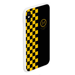 Чехол iPhone XS Max матовый 21 Pilots: Yellow Grid, цвет: 3D-белый — фото 2