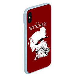 Чехол iPhone XS Max матовый The Witcher: Blood Rain, цвет: 3D-голубой — фото 2