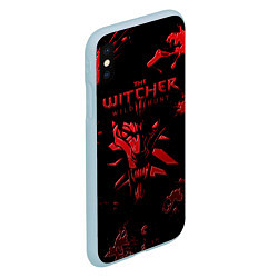 Чехол iPhone XS Max матовый The Witcher 3: Wild Hunt, цвет: 3D-голубой — фото 2