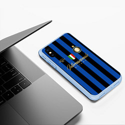 Чехол iPhone XS Max матовый Internazionale Milano, цвет: 3D-голубой — фото 2