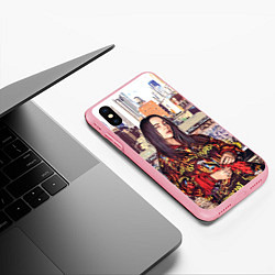 Чехол iPhone XS Max матовый Billie Eilish: Street Style, цвет: 3D-баблгам — фото 2