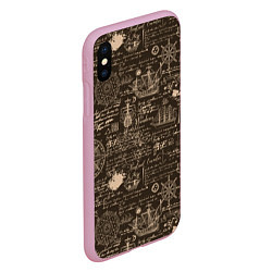 Чехол iPhone XS Max матовый Старая рукопись путешественника, цвет: 3D-розовый — фото 2