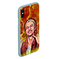 Чехол iPhone XS Max матовый Gone Fludd art 2, цвет: 3D-мятный — фото 2