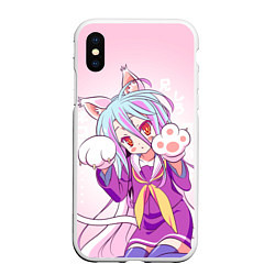 Чехол iPhone XS Max матовый No Game No Life, цвет: 3D-белый