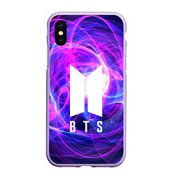 Чехол iPhone XS Max матовый BTS: Violet Neon