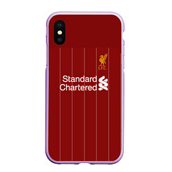 Чехол iPhone XS Max матовый Virgil van Dijk 19-20 форма, цвет: 3D-сиреневый