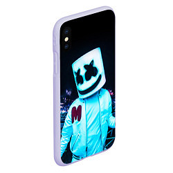 Чехол iPhone XS Max матовый MARSHMELLO, цвет: 3D-светло-сиреневый — фото 2