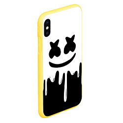 Чехол iPhone XS Max матовый MELLO BLACK x WHITE, цвет: 3D-желтый — фото 2