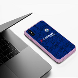 Чехол iPhone XS Max матовый Chelsea home 19-20, цвет: 3D-сиреневый — фото 2