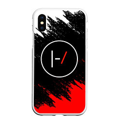 Чехол iPhone XS Max матовый 21 Pilots: Black & Red