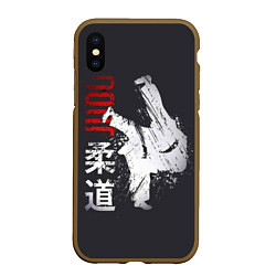 Чехол iPhone XS Max матовый Judo Warrior, цвет: 3D-коричневый