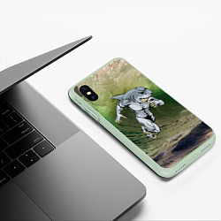 Чехол iPhone XS Max матовый Great White, цвет: 3D-салатовый — фото 2