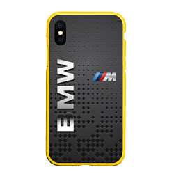 Чехол iPhone XS Max матовый BMW, цвет: 3D-желтый