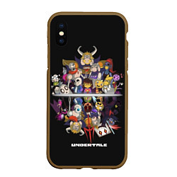 Чехол iPhone XS Max матовый Undertale, цвет: 3D-коричневый