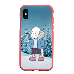 Чехол iPhone XS Max матовый Sans Winter