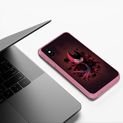 Чехол iPhone XS Max матовый Hollow Knight, цвет: 3D-малиновый — фото 2