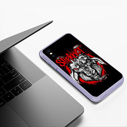 Чехол iPhone XS Max матовый Slipknot: Devil Goat, цвет: 3D-светло-сиреневый — фото 2