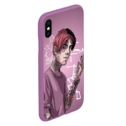 Чехол iPhone XS Max матовый Lil Peep, цвет: 3D-фиолетовый — фото 2