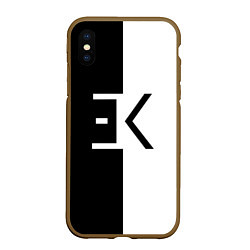 Чехол iPhone XS Max матовый Егор Крид: ЕК, цвет: 3D-коричневый