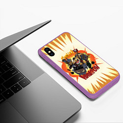 Чехол iPhone XS Max матовый Techies габен - Have Fun!, цвет: 3D-фиолетовый — фото 2