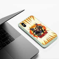 Чехол iPhone XS Max матовый Techies габен - Have Fun!, цвет: 3D-салатовый — фото 2