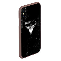 Чехол iPhone XS Max матовый Bon Jovi, цвет: 3D-коричневый — фото 2