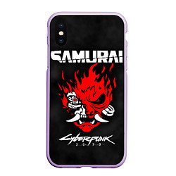 Чехол iPhone XS Max матовый Cyberpunk 2077: Samurai