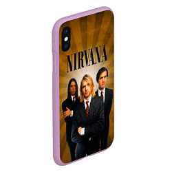 Чехол iPhone XS Max матовый Nirvana, цвет: 3D-сиреневый — фото 2