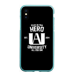 Чехол iPhone XS Max матовый My Hero Academia белый лого