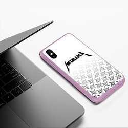 Чехол iPhone XS Max матовый METALLICA, цвет: 3D-сиреневый — фото 2