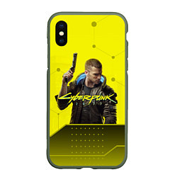 Чехол iPhone XS Max матовый CYBERPUNK 2077