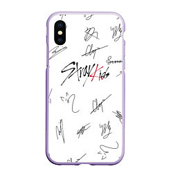 Чехол iPhone XS Max матовый STRAY KIDS АВТОГРАФЫ