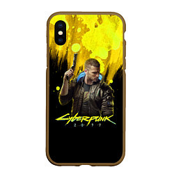 Чехол iPhone XS Max матовый Cyberpunk 2077