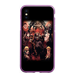Чехол iPhone XS Max матовый Overlord 1, цвет: 3D-фиолетовый