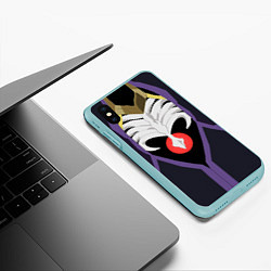 Чехол iPhone XS Max матовый Overlord Momonga, цвет: 3D-мятный — фото 2