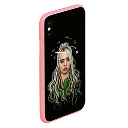 Чехол iPhone XS Max матовый BILLIE EILISH, цвет: 3D-баблгам — фото 2