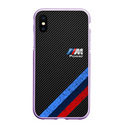 Чехол iPhone XS Max матовый BMW КАРБОН