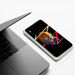 Чехол iPhone XS Max матовый Dota 2 Tinker, цвет: 3D-салатовый — фото 2