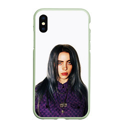 Чехол iPhone XS Max матовый BILLIE EILISH, цвет: 3D-салатовый