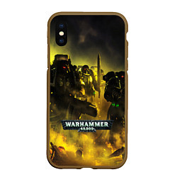 Чехол iPhone XS Max матовый Warhammer 40K - Космические Десантники, цвет: 3D-коричневый