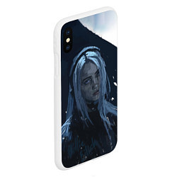 Чехол iPhone XS Max матовый Billie Eilish: Love, цвет: 3D-белый — фото 2