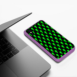 Чехол iPhone XS Max матовый Billie Eilish: Acid Pattern, цвет: 3D-фиолетовый — фото 2