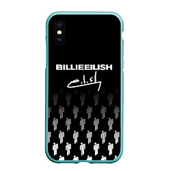 Чехол iPhone XS Max матовый Billie Eilish: Black Autograph, цвет: 3D-мятный