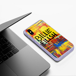 Чехол iPhone XS Max матовый Billie Eilish: Art, цвет: 3D-светло-сиреневый — фото 2