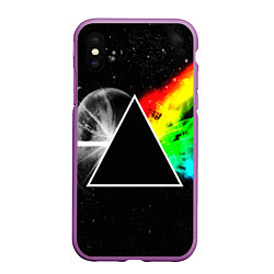 Чехол iPhone XS Max матовый PINK FLOYD, цвет: 3D-фиолетовый