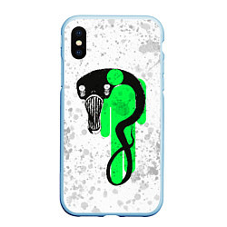 Чехол iPhone XS Max матовый BILLIE EILISH: Blohsh & Ghoul, цвет: 3D-голубой