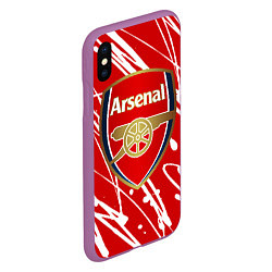 Чехол iPhone XS Max матовый Arsenal, цвет: 3D-фиолетовый — фото 2