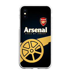 Чехол iPhone XS Max матовый Arsenal, цвет: 3D-белый