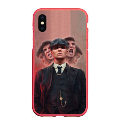 Чехол iPhone XS Max матовый Томас Шелби Peaky Blinders, цвет: 3D-красный