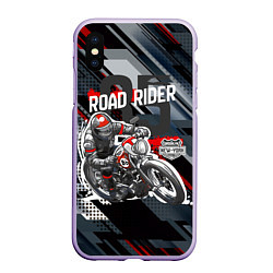 Чехол iPhone XS Max матовый Road rider мотоциклист